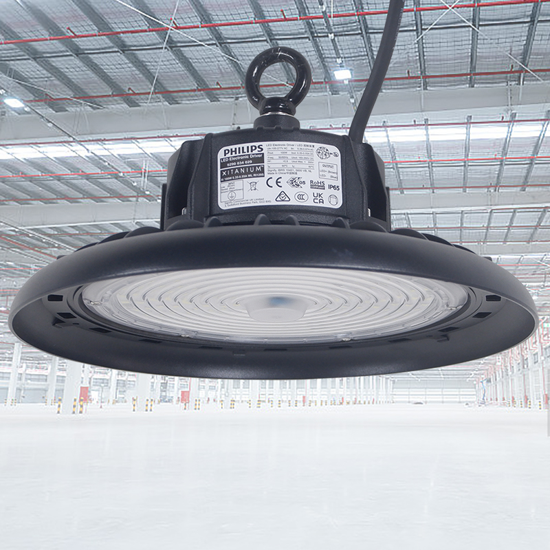 Commercial UFO LED High Bay Light 100W 150W 200W IP65 Waterproof High Lumen Industrial Warehouse Lighting