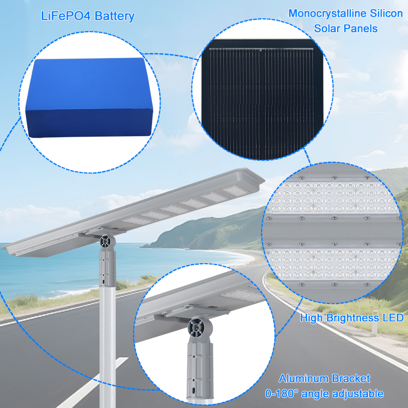 Custom Municipal Solar Street Light | High Power Integrated Solar LED Street Lighting for Government & Road Projects