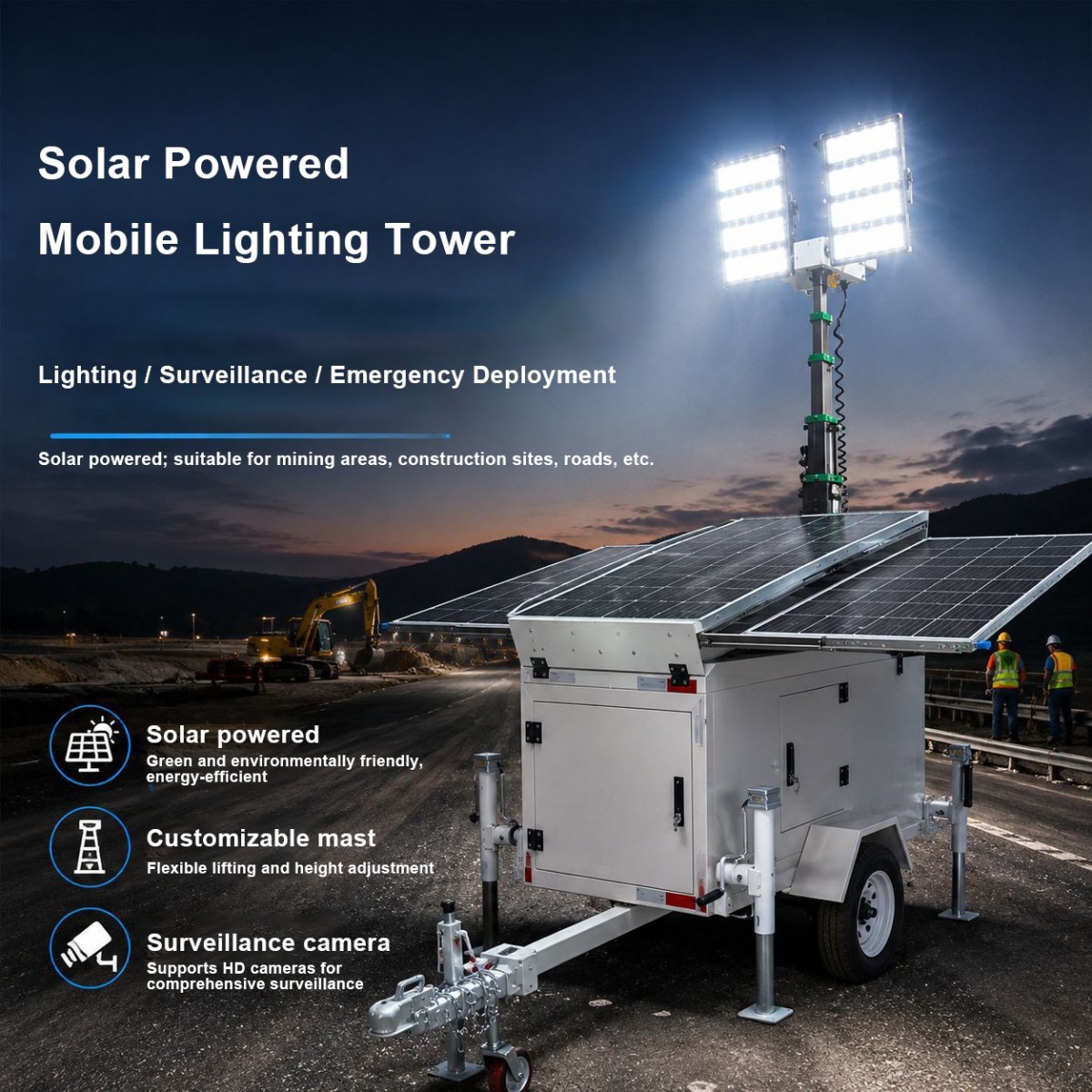 Solar mobile lighting tower (2)