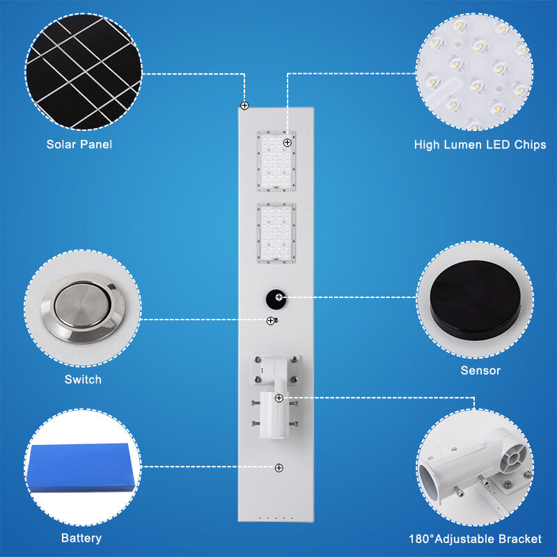 40 watt energy saving automatic solar led street light all in one