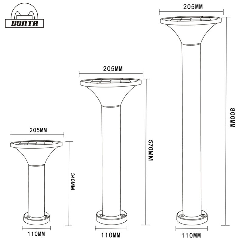 outdoor waterproof integrated solar garden light for Lawn, Patio, Yard, Walkway, Driveway