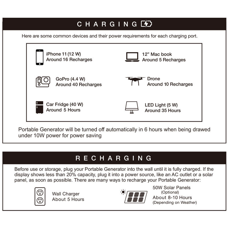 Xiuben Lighting 300W Portable Power Station 288Wh 110V 220V Solar Generator