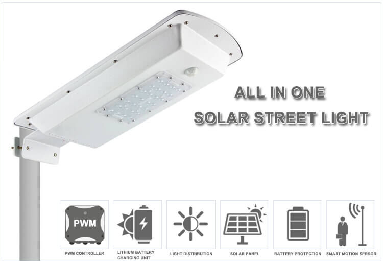 Integrated solar led street light 10w