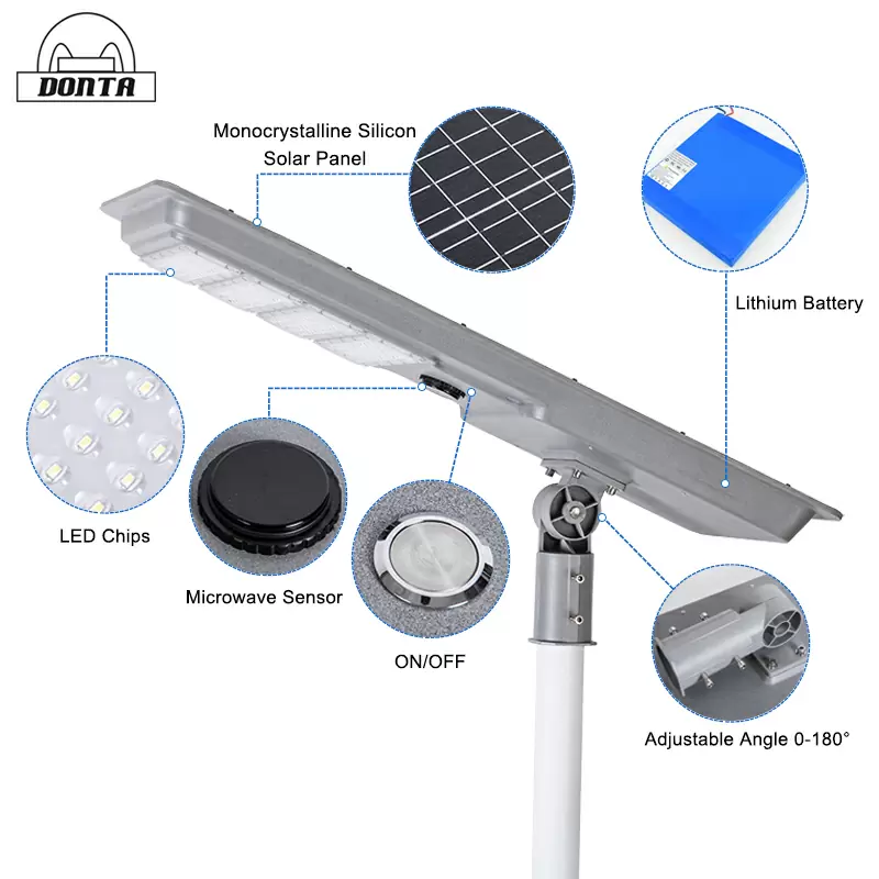 Solar powered street lights