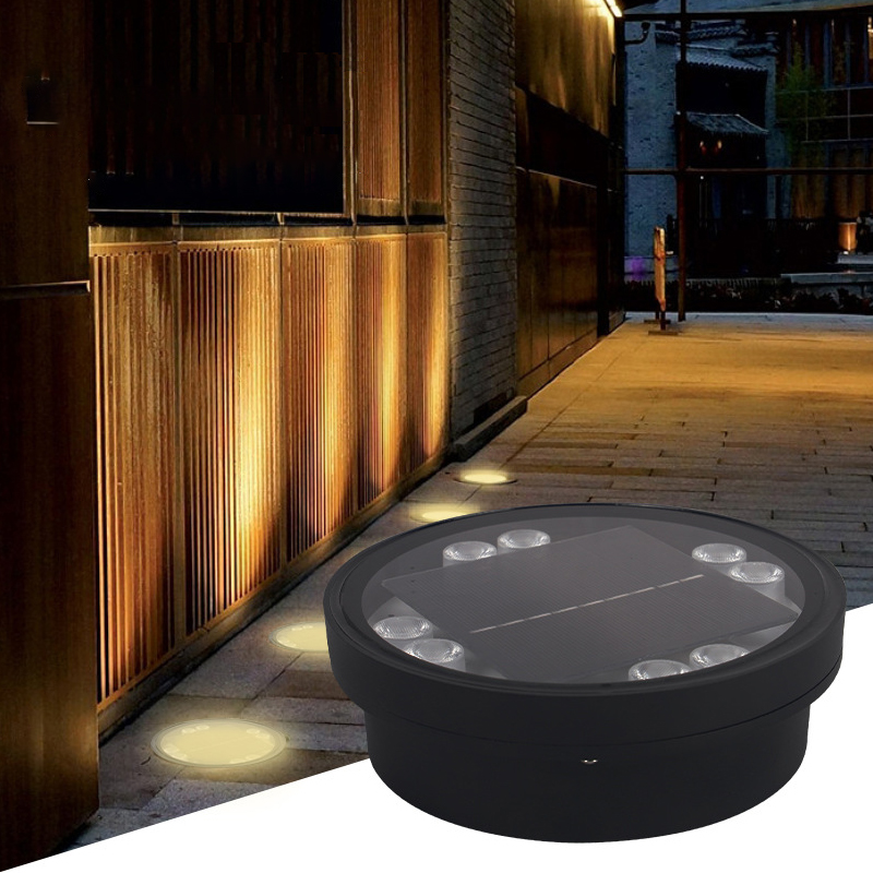 Xiuben Lighting IP68 Outdoor Waterproof Solar Powered LED Buried Inground Recessed Light for Square Park Garden Patio Yard Pathway Driveway