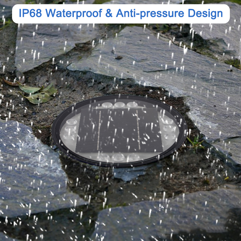 Xiuben Lighting IP68 Outdoor Waterproof Solar Powered LED Buried Inground Recessed Light for Square Park Garden Patio Yard Pathway Driveway