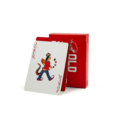 OEM Custom Design Luxury 280 300 GSM Blue Core Paper Playing Cards 54 Quality Gold Foil Playing Cards