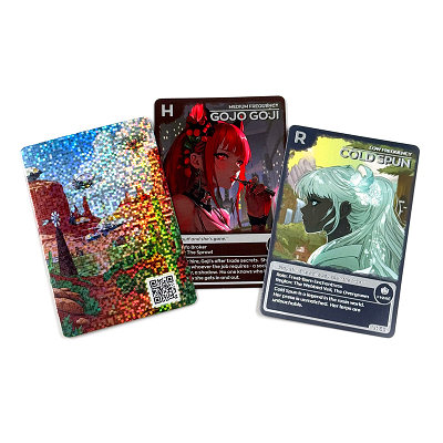 Custom Metallic Holographic Trading Card Game Manufacturer Supply Anime Character Collector Cards Rare Portable Paper Printed