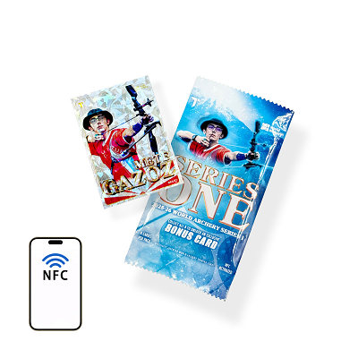 OEM Customized Glossy Surface Holographic Foil Booster Trading Card Game Anime Logo Printed Paper Material Playing Cards