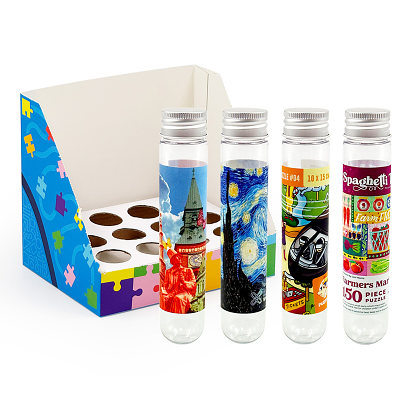 OEM High Quality Custom Adult Brain Jigsaw Puzzle in Tube Packaging Mini Custom Tube Jigsaw Puzzle for Kids