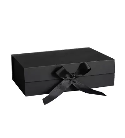 Luxury Ribbon Folding Carton Craft Magnetic Packaging Gift Box