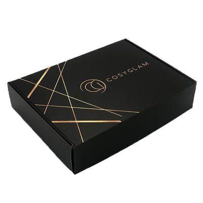 Cheap Custom Logo Printed Black Clothing Flat Packaging Shipping Paper Corrugated Mailer Box