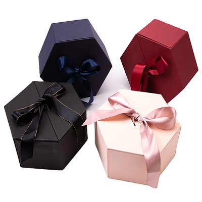 Custom Design Logo Pink Dessert Gift Box With Ribbon