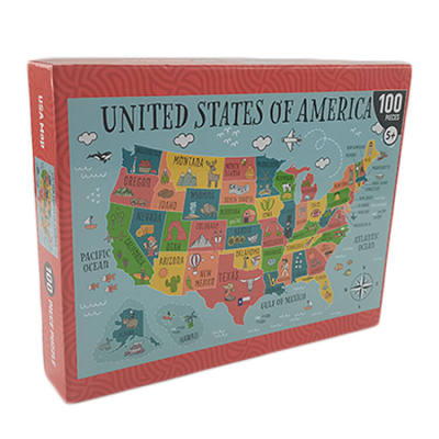 USA Map Puzzle Jigsaw Puzzle 100 Pieces
