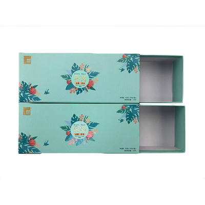 Custom Green Drawer Gift Packaging Box - Spot UV&Foil Stamping