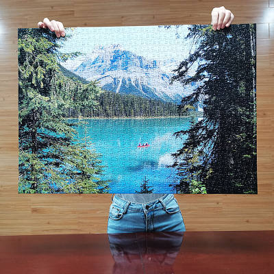 China Factory Custom Jigsaw Puzzle Truck Journey With Magnetic Closure Box