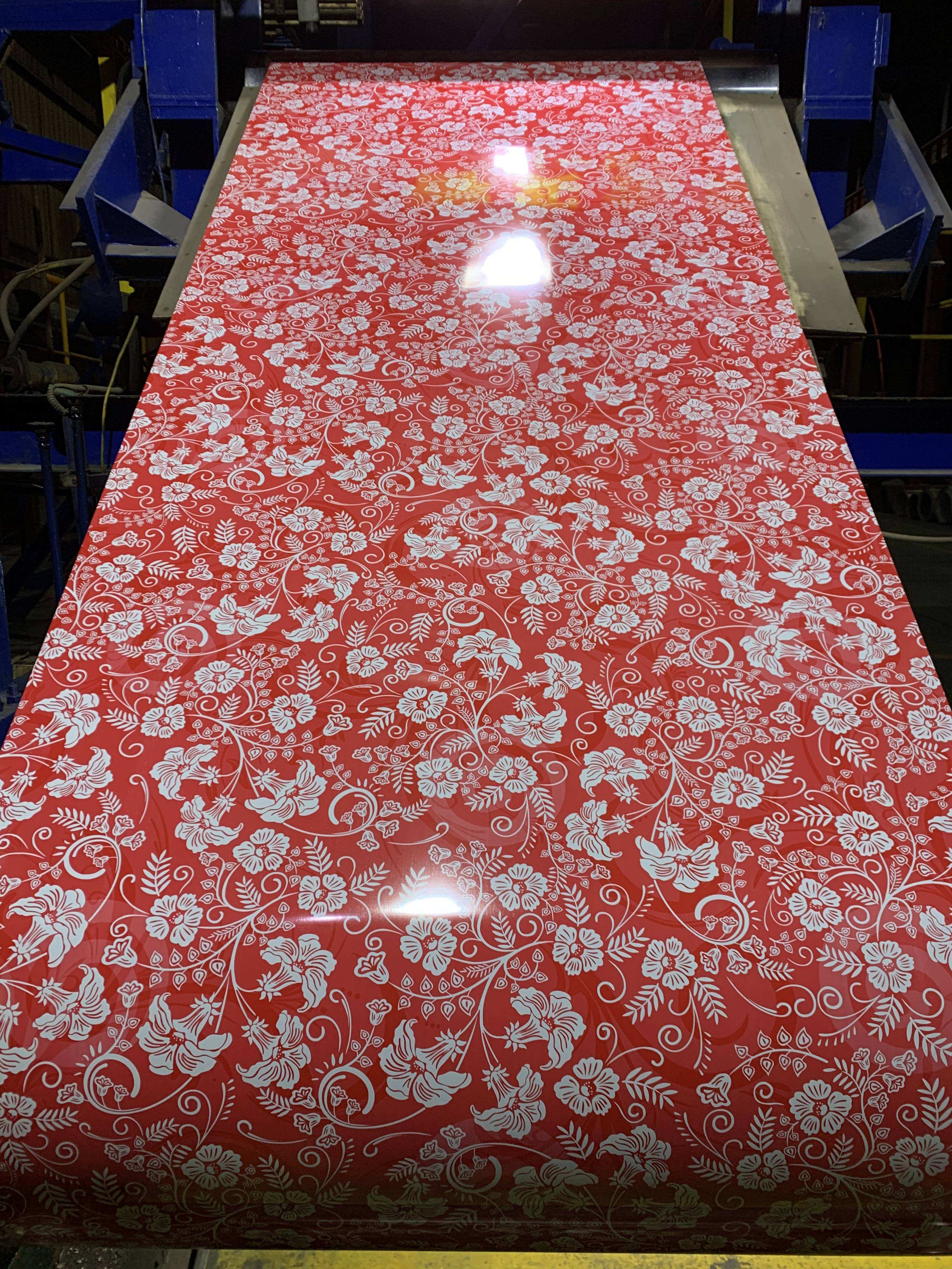 Flower Printed Color Metal Steel Sheet Prepainted Galvanized Steel Coil PPGI 