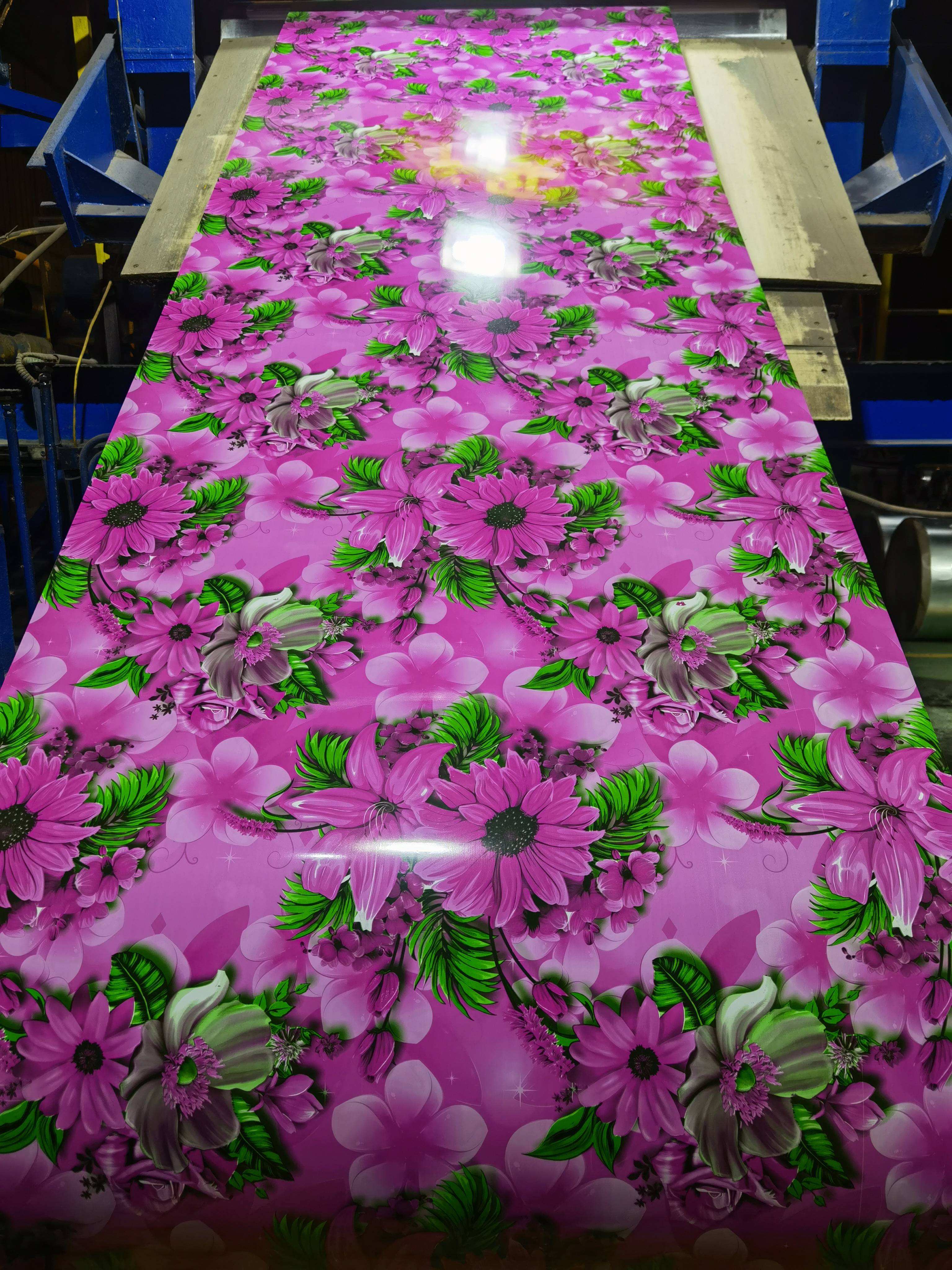 Flower Printed Color Metal Steel Sheet Prepainted Galvanized Steel Coil PPGI 