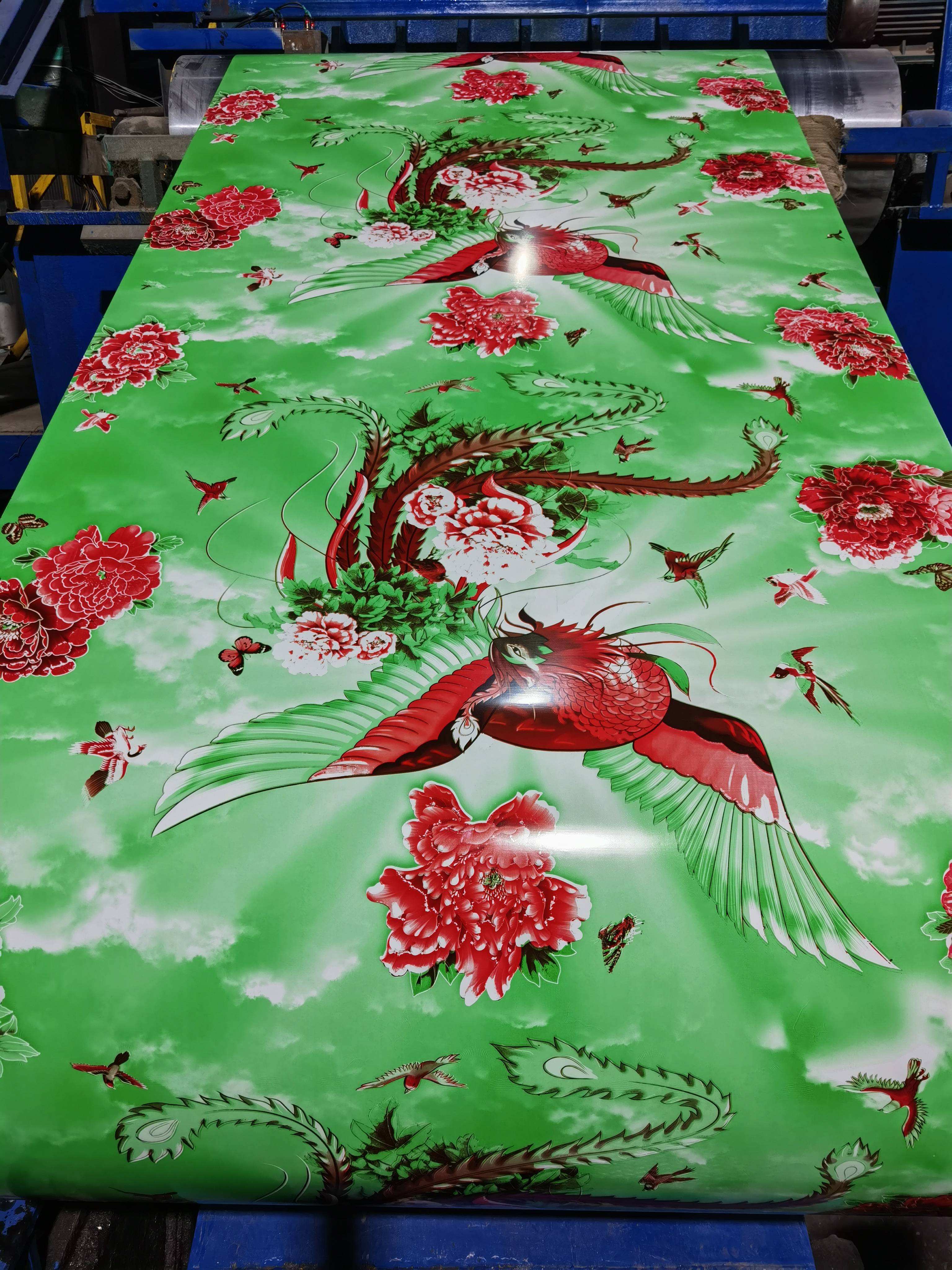 Flower Printed Color Metal Steel Sheet Prepainted Galvanized Steel Coil PPGI 