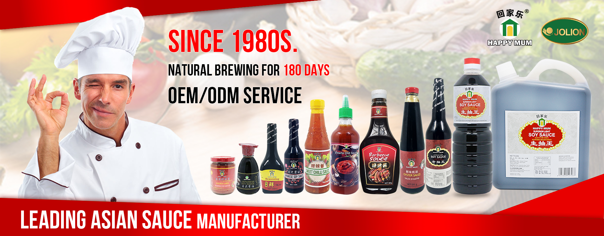 Zhongshan Jolion Foodstuffs Co.,Ltd is leading supplier of oriental sauce