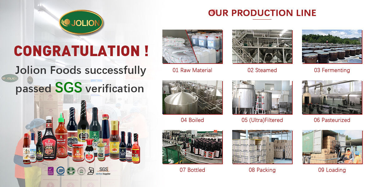 JOLION foods soy sauce SGS certifications