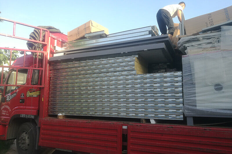 2021.4.13 Spray booth and cure oven parts finish factory pre-processing , and load before delivery.