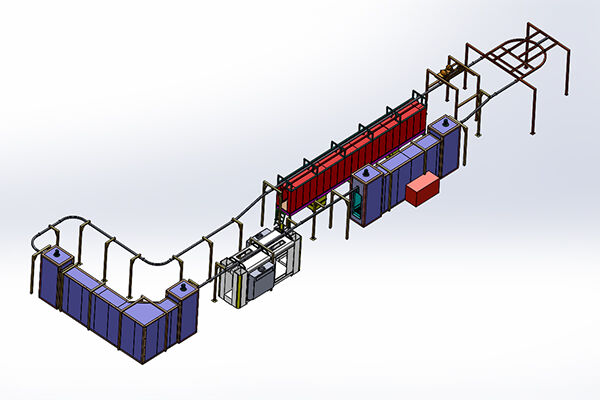 Powder Coating Line 3D Drawings