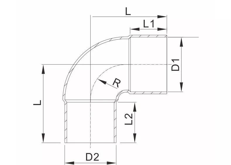 90°弯头示意图.jpg Copper Elbow