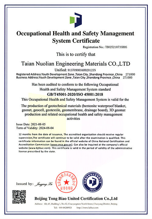 Occupational health and safety management system certification