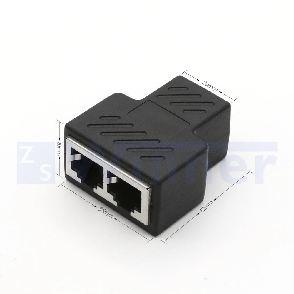 RJ45 Coupler Adapter, RJ45 Socket Adapter Interface Ethernet Cable - Extender Plug LAN Network Connector