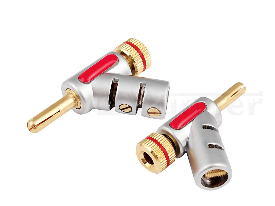 24K Gold-Plated Corrosion Resistant Banana Plug , 3mm 4mm 6mm Banana Plugs