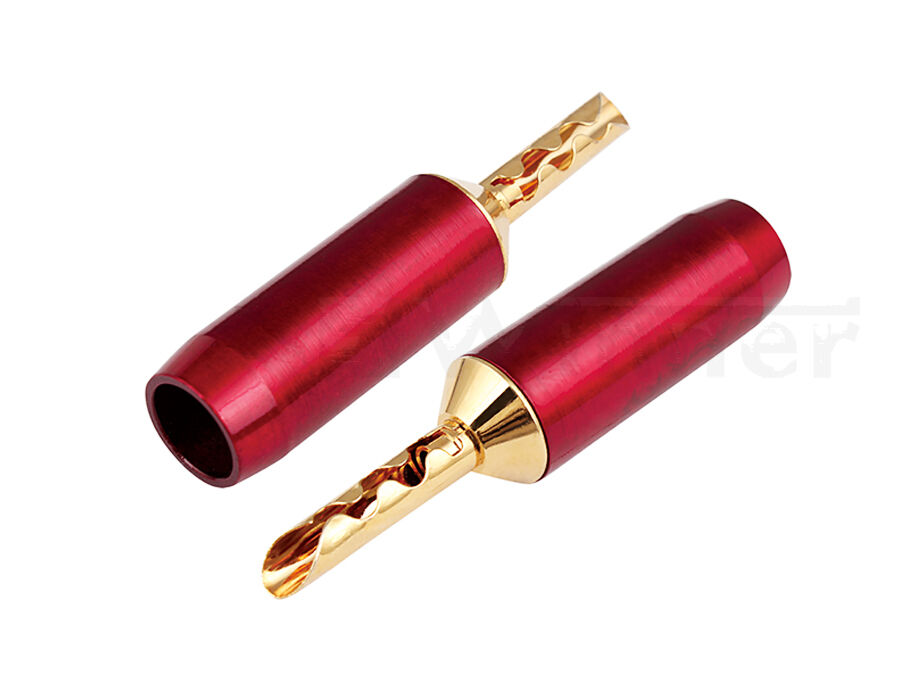 24K Gold-Plated Corrosion Resistant Banana Plug , 3mm 4mm 6mm Banana Plugs