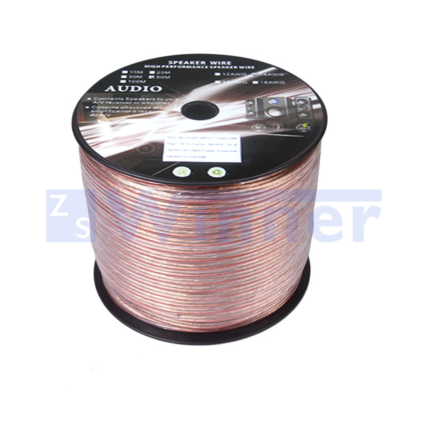 Spool of High Quality Transparent PVC Speaker Wire