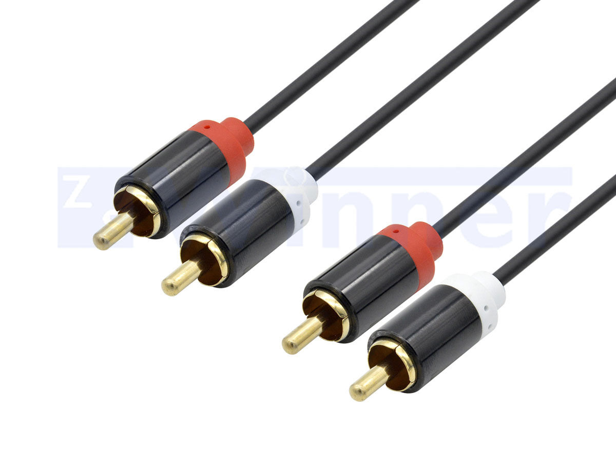 3 RCA Stereo Audio Video Cable Gold Plated for Connecting VCR, DVD, HDTV and Other Home Theater Audio Video Equipment