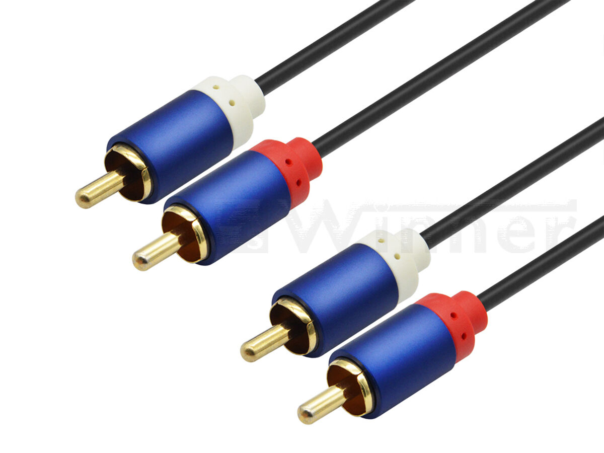 3 RCA Stereo Audio Video Cable Gold Plated for Connecting VCR, DVD, HDTV and Other Home Theater Audio Video Equipment