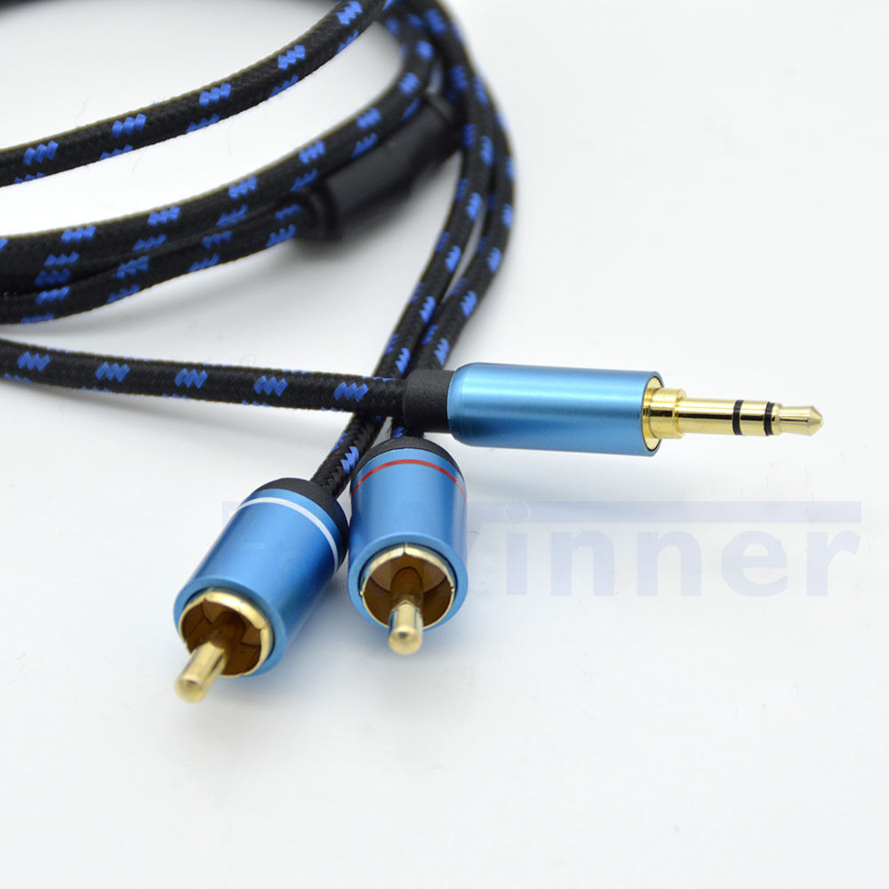 RCA Cable - Dual Shielded Gold-Plated 3.5mm Male to 2RCA Male Stereo Audio Y Cable