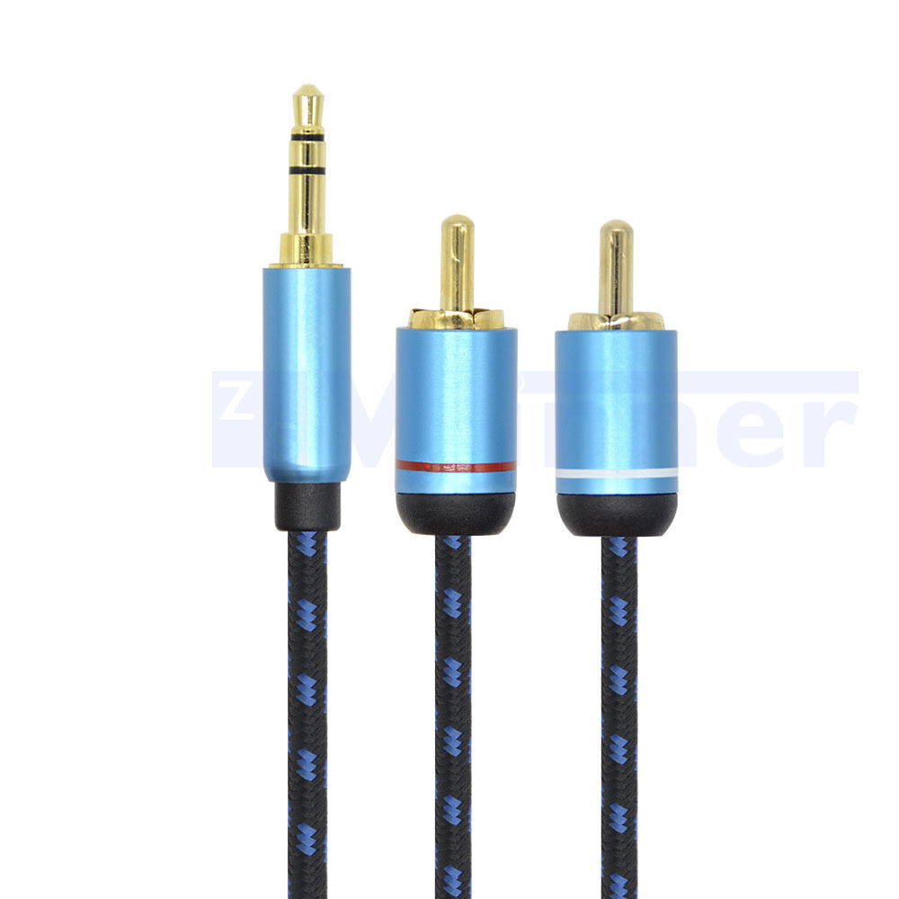 RCA Cable - Dual Shielded Gold-Plated 3.5mm Male to 2RCA Male Stereo Audio Y Cable