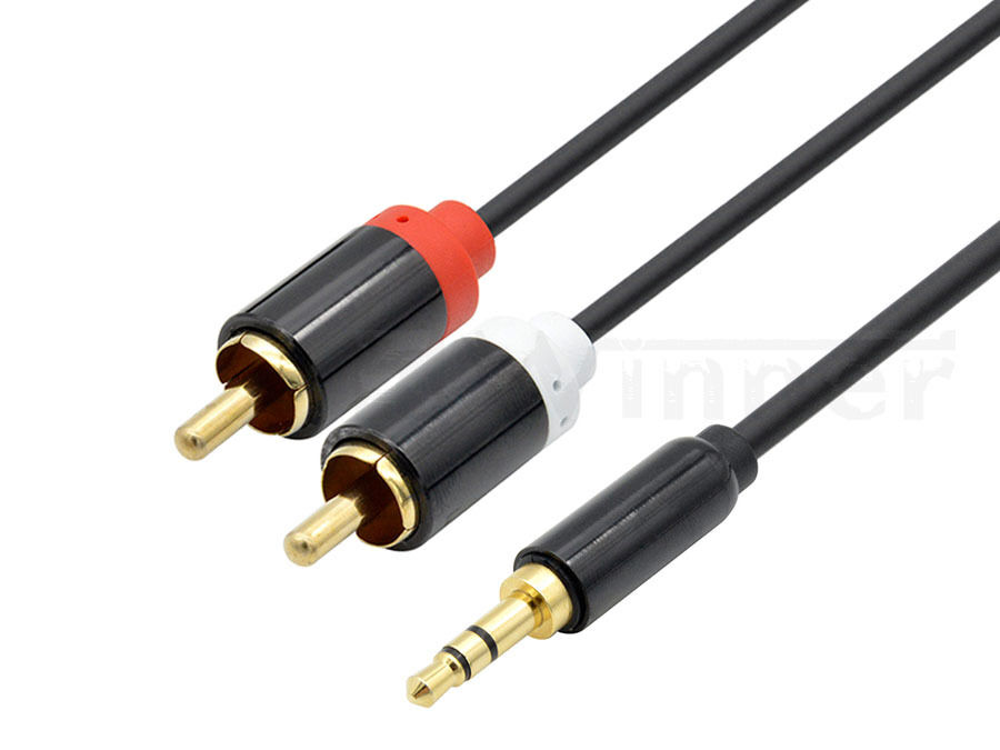 RCA Cable - Dual Shielded Gold-Plated 3.5mm Male to 2RCA Male Stereo Audio Y Cable