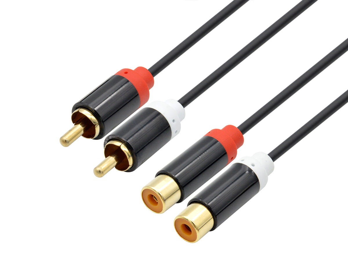 2RCA Male to 2RCA Male Stereo Audio Cable Gold Plated for Home Theater, HDTV, Gaming Consoles, Hi-Fi Systems