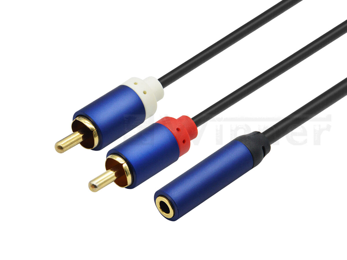 3.5mm Audio Stereo Y Splitter Extension Cable - 3.5mm Male to 2 Port 3.5mm Female Cable