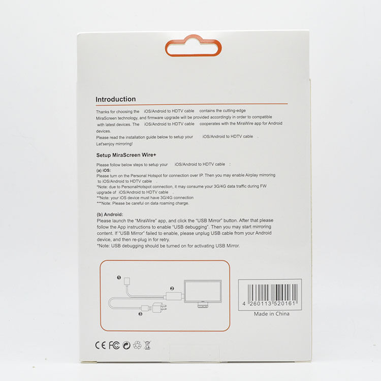 1080P Full HD USB Female and Male Port to HDMI® Mirroring Cable Support Android and IOS