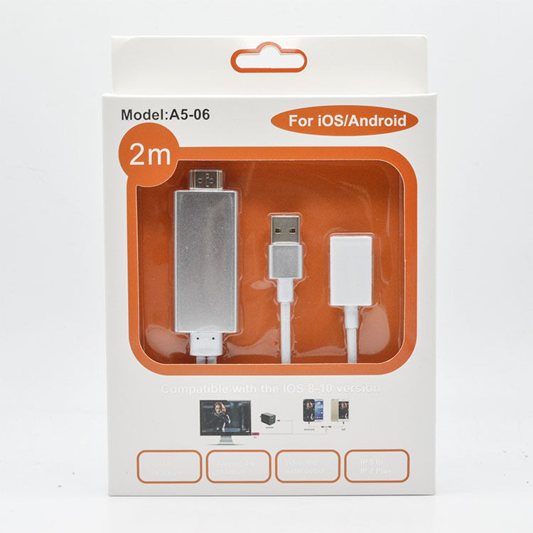 1080P Full HD USB Female and Male Port to HDMI® Mirroring Cable Support Android and IOS