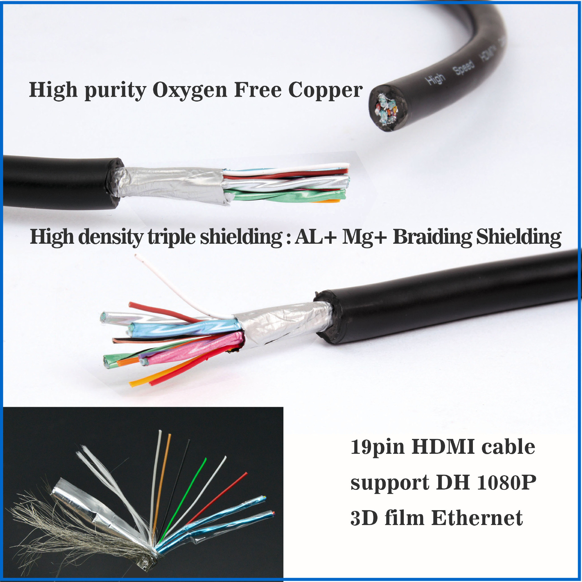 HDMI® to HDMI® Cable with LED Light Support 3D 4k made in Vietnam