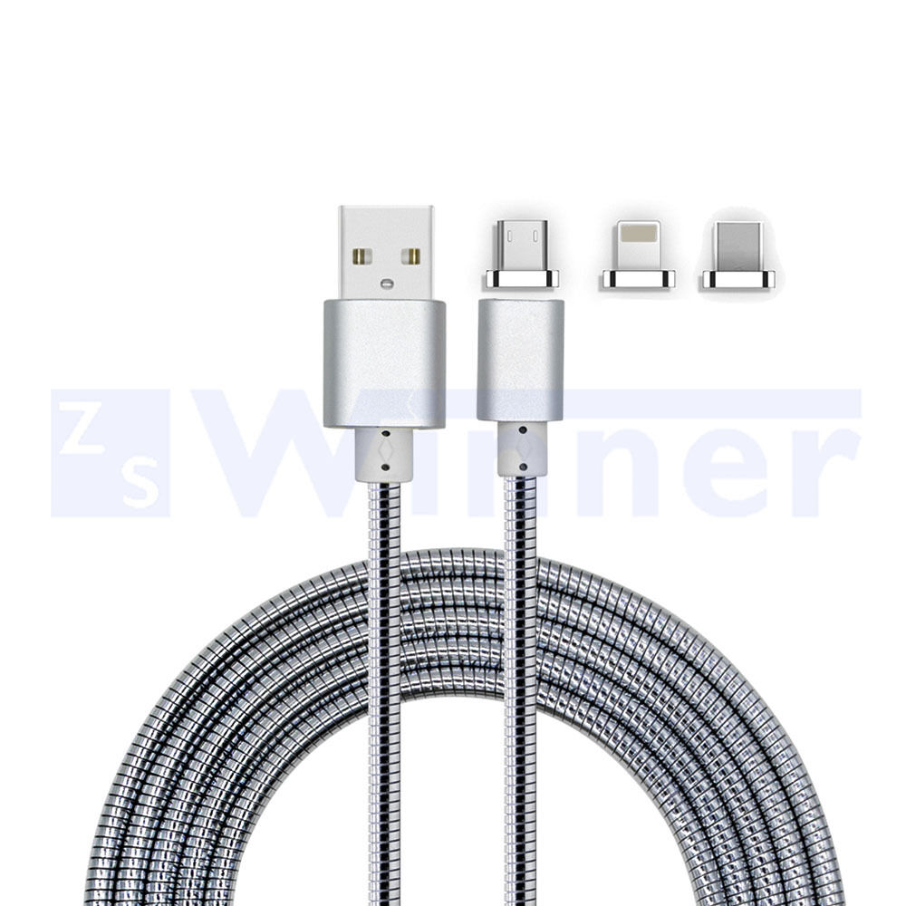Detachable 3 in 1 magnetic usb Cables charging and data sync Magnet Cord for iOS / Android Systems
