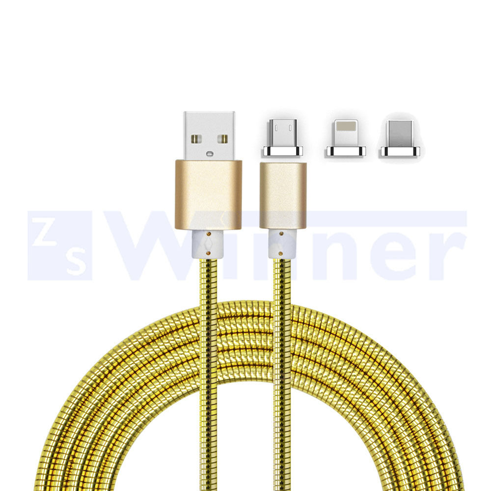Detachable 3 in 1 magnetic usb Cables charging and data sync Magnet Cord for iOS / Android Systems
