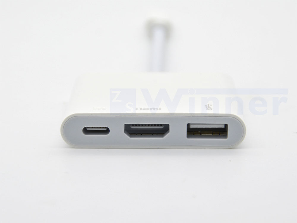 USB-C Hub ,Multi-port USB Type-C Cable , USB Type C to HDMI 4K Ethernet + USB 3.0 + USB-C Female Data and Charging USB Adapter