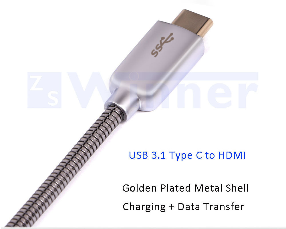 USB 3.1 Type C Male to HDMI Female Adapter ( USB-C to HDM ) USB C to HDMI Adopter (4K@60Hz)