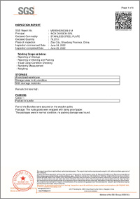 Stainless Steel Plate 79.275tons