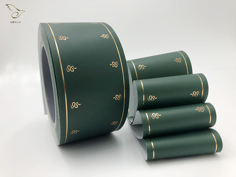 Hot foil stamping cigarettes tipping paper