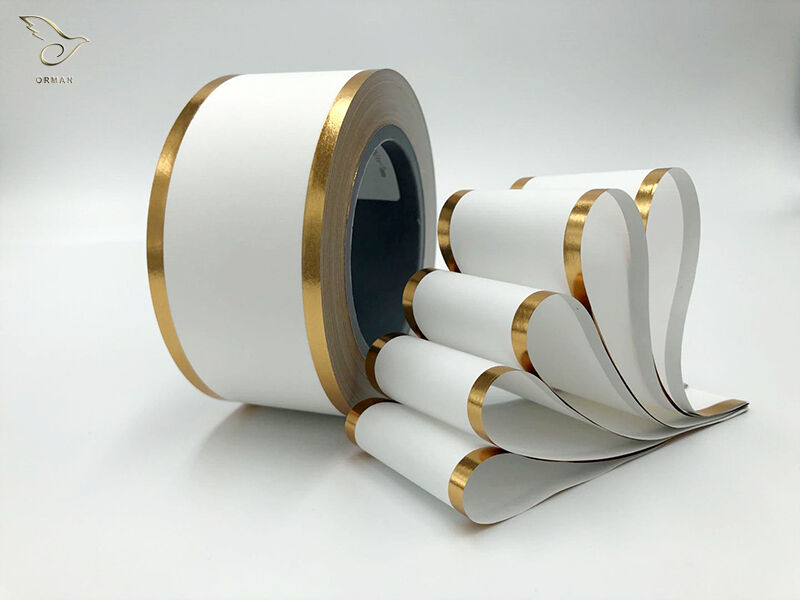 Hot foil stamping cigarettes tipping paper